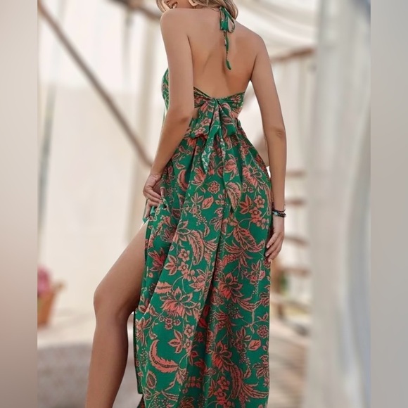 Backless Halter Summer Maxi Dress - Picture 2 of 2